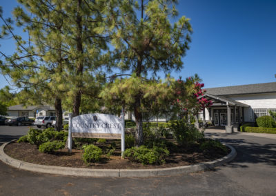 Country crest front entrance signage